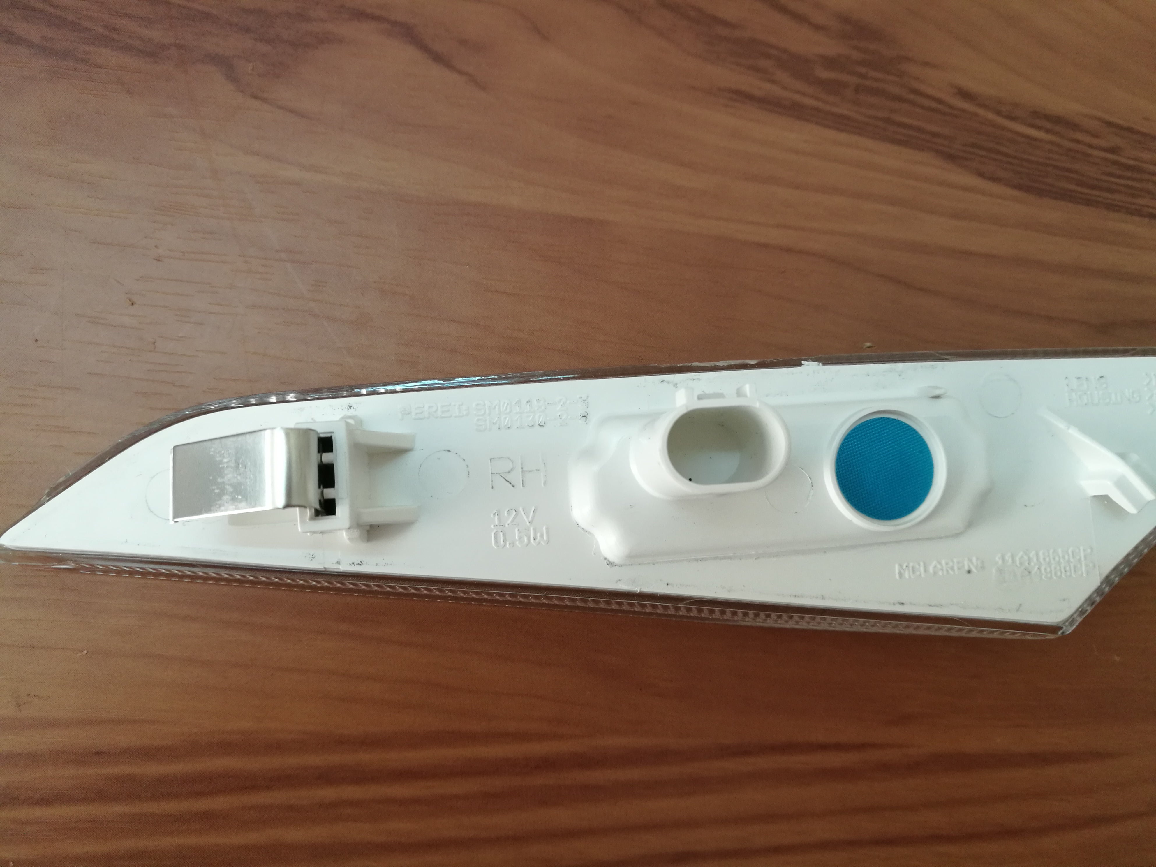 Genuine McLaren MP4-12C Front Right Side Marker Lamp White 11A4989CP Factory