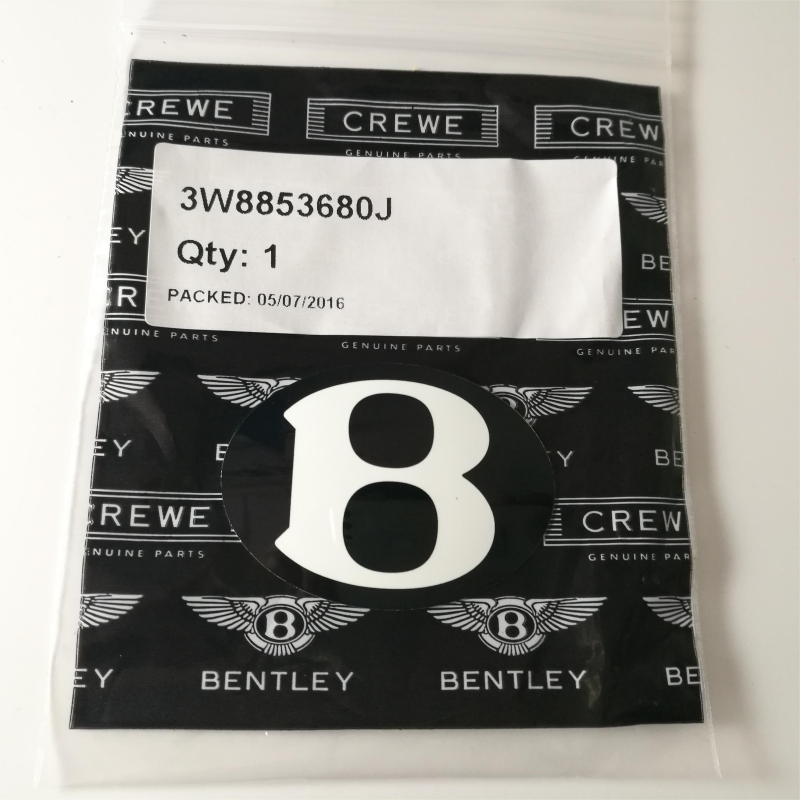 Genuine Bentley Continental Flying Spur Rear Hood Bonnet "B"badge 3W8853680J Factory