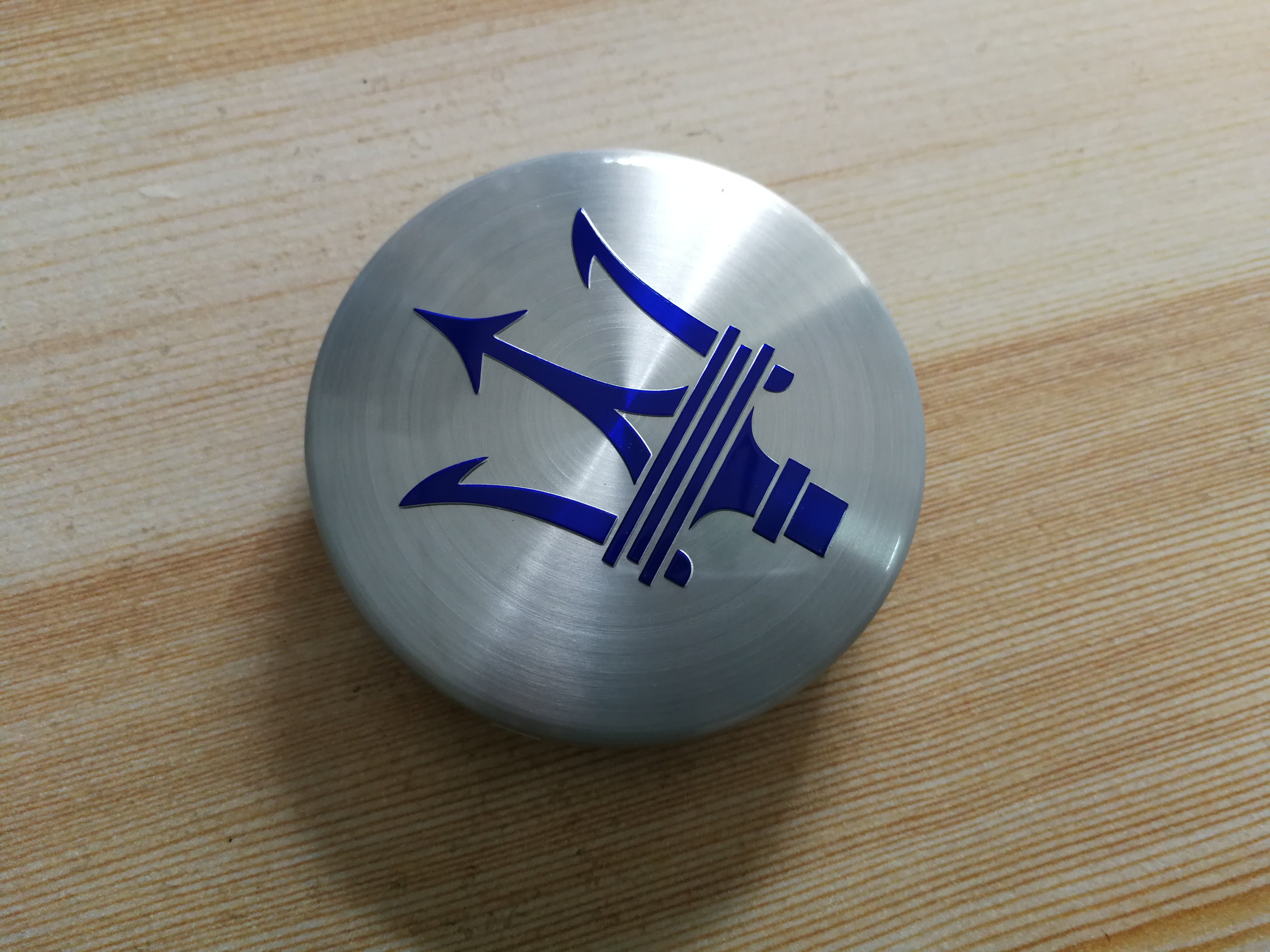 Genuine Maserati 2017 Quattroporte Bright Silver Blue Wheel Cap Kit 670095835 Factory