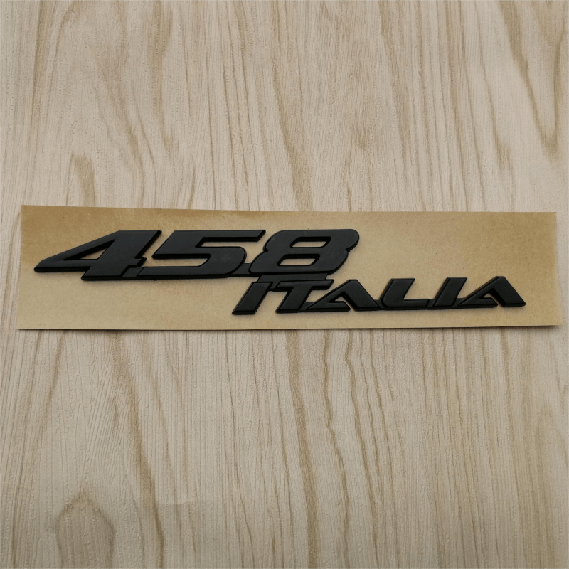 Ferrari 458 Italia Rear Script Emblem Badge Matt black 1 Piece Italiaspares