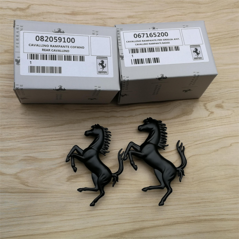 Ferrari California Front&Rear Bumper Horse Badg Emblem Kit Black Italiaspares