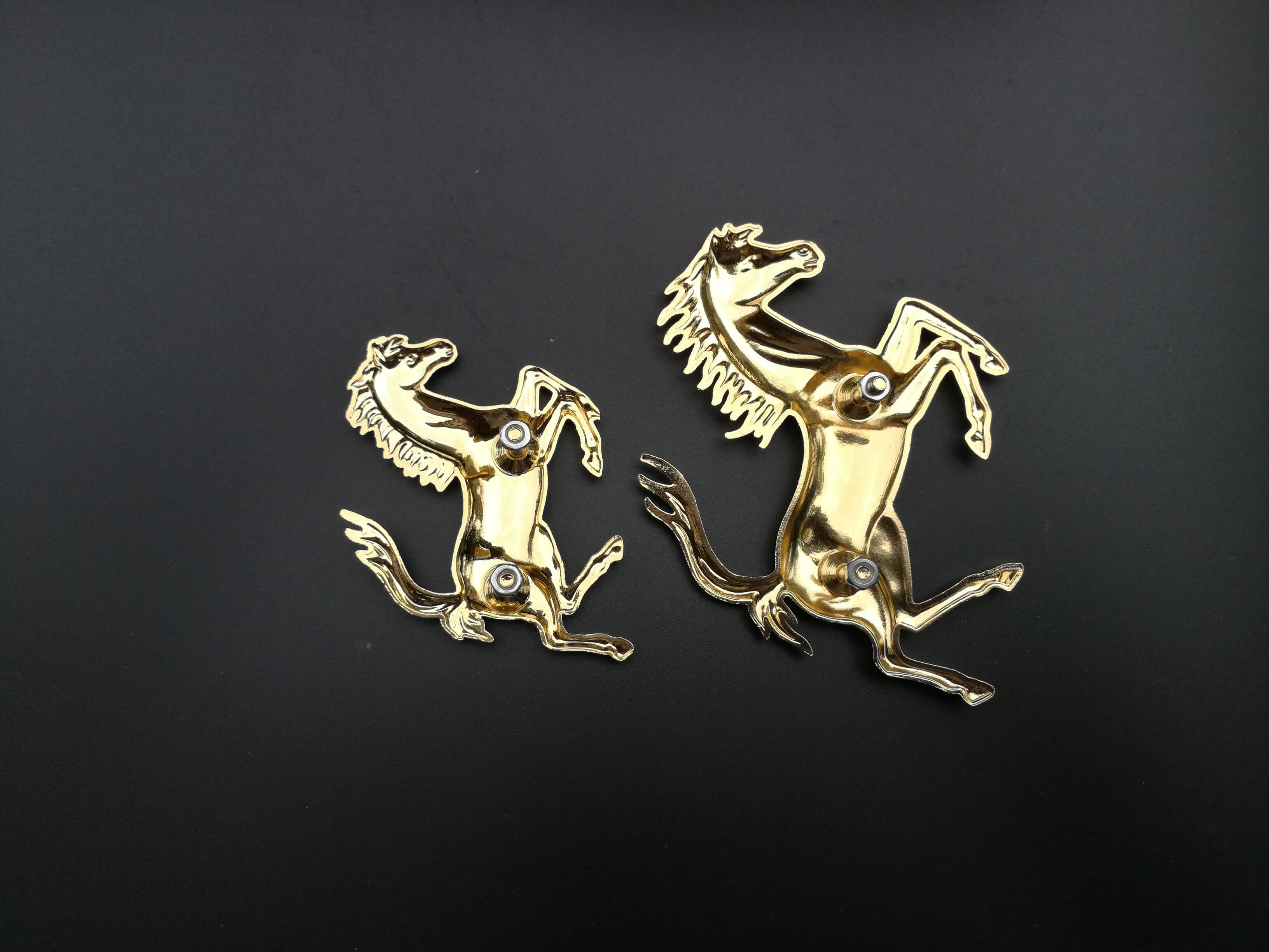 Ferrari 458 Italia&Spider Front&Rear Bumper Gold Horse Badge Emblem Kit Italiaspares