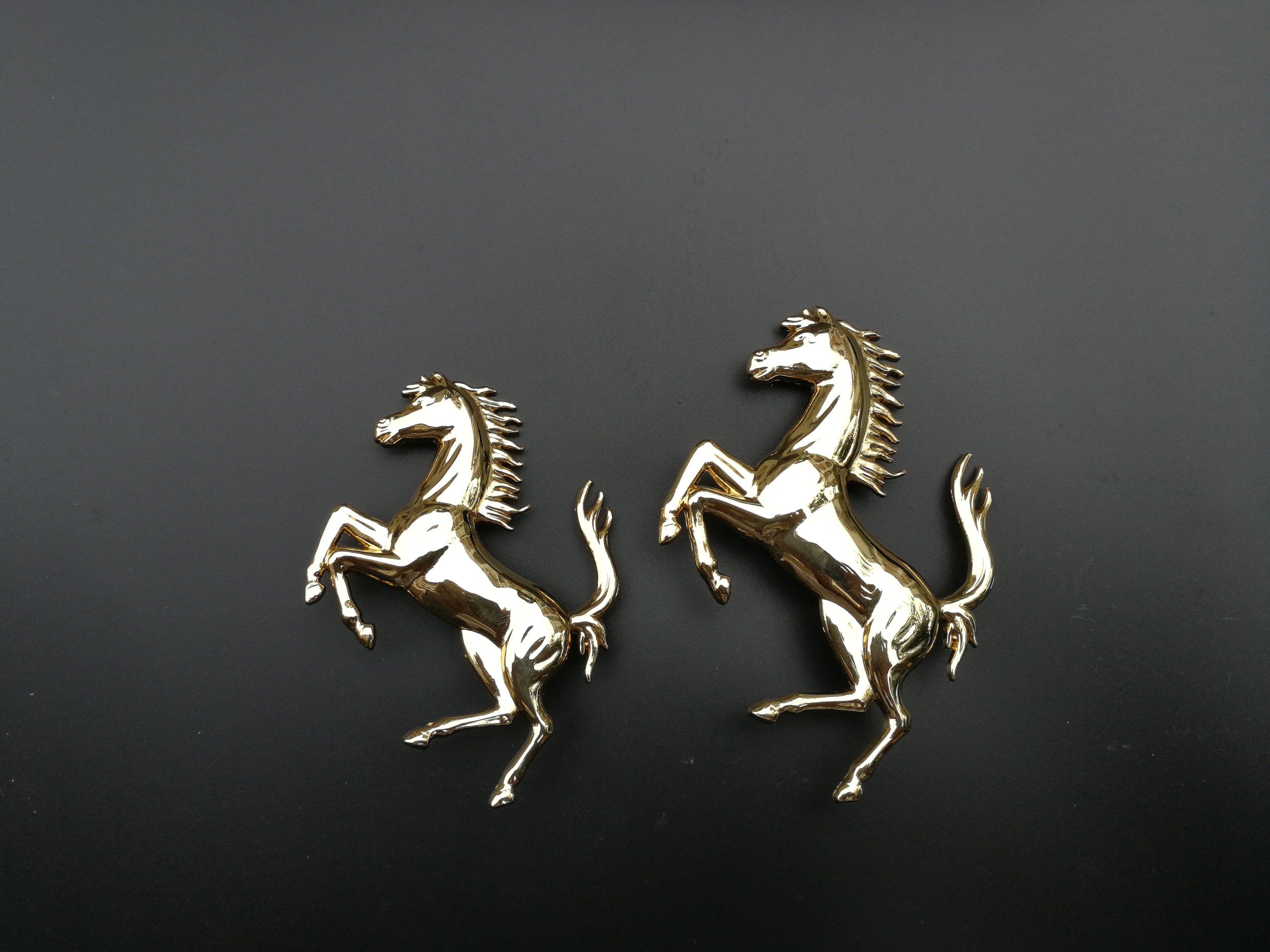 Ferrari California Front&Rear Bumper Horse Badg Emblem Kit Gold Italiaspares