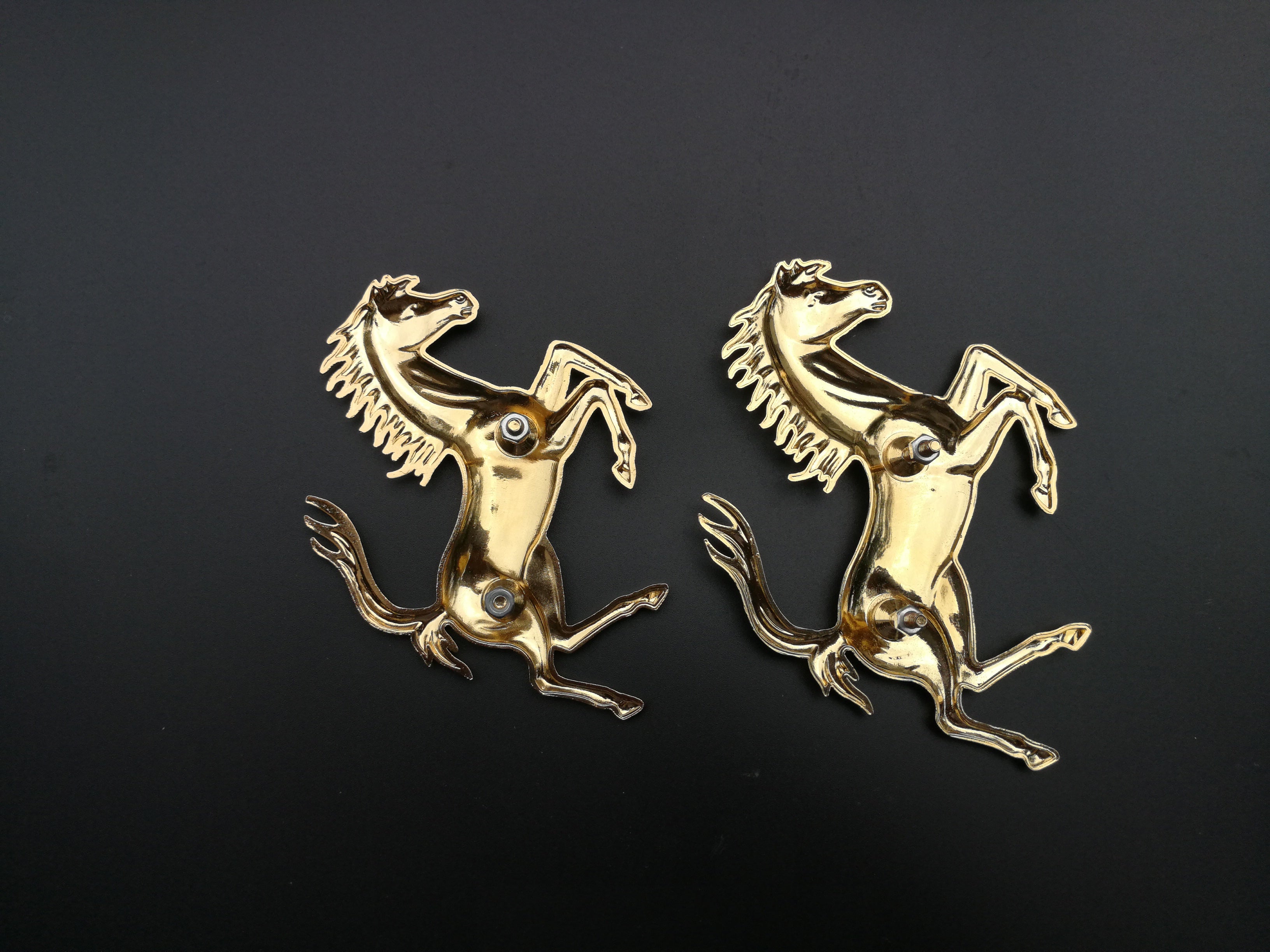 Ferrari California Front&Rear Bumper Horse Badg Emblem Kit Gold Italiaspares