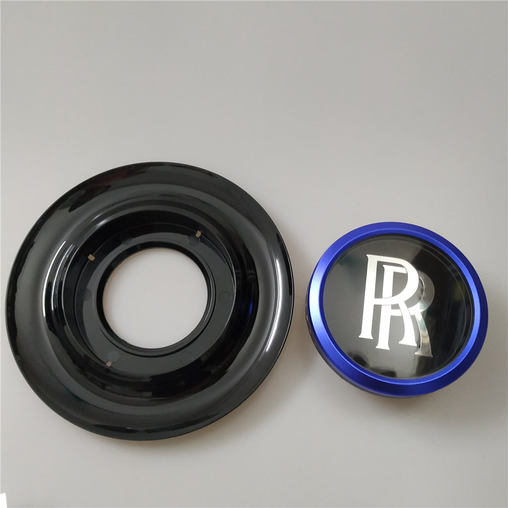 Rolls Royce Center Cap Bezel Black Ghost Dawn Wraith Blue Wheel Modify Kit Italiaspares