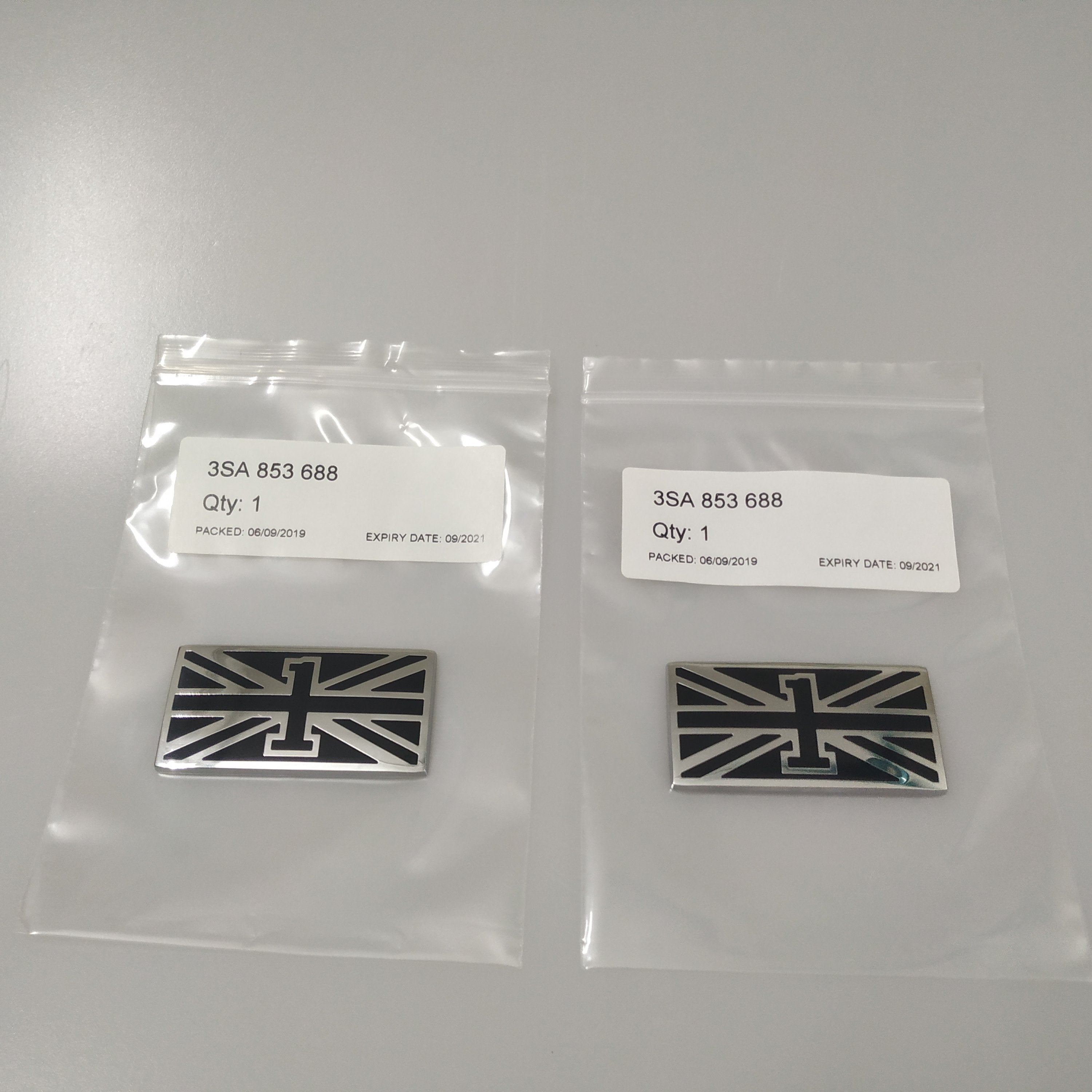 Bentley 6.0T W12 First Edition GT Britain Flag Badge Italiaspares