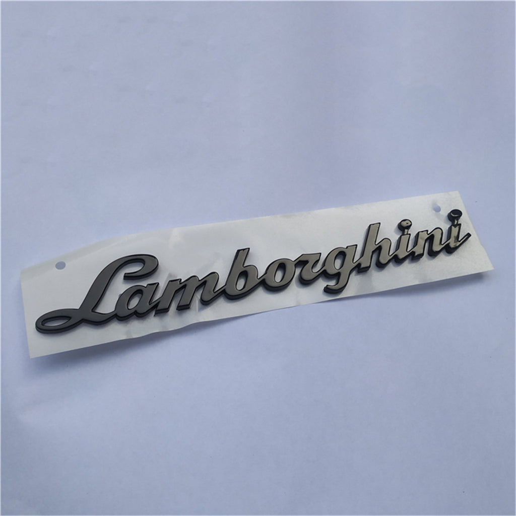 1X Lamborghini Gallardo Huracan Rear Script Emblem Glossy Black Italiaspares