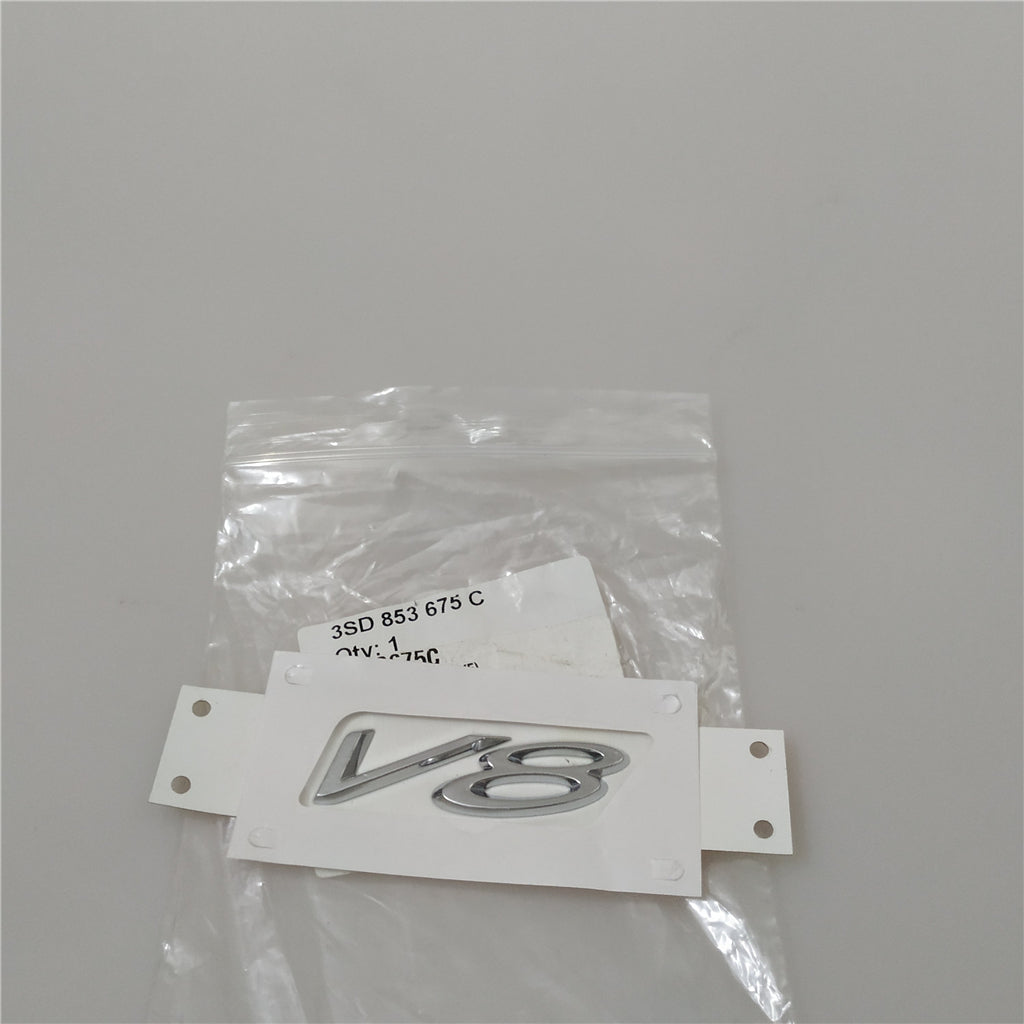 2020-2021 Genuine Bentley Continental GT Flying V8 Sidehead Fender Badge Silver Factory
