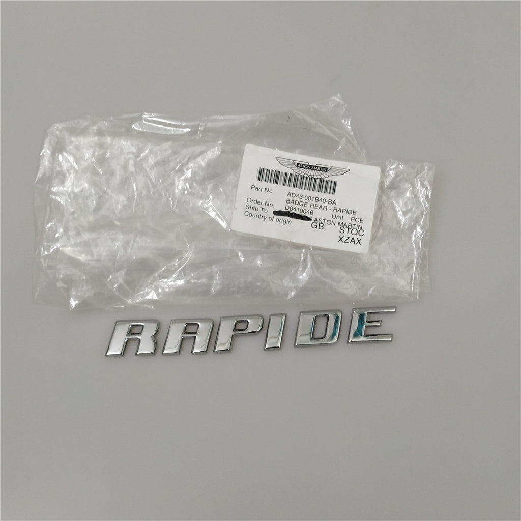 1X Genuine Aston Martin Rapide Badge Rear Rapide Emblem AD43-001B40-BA Factory