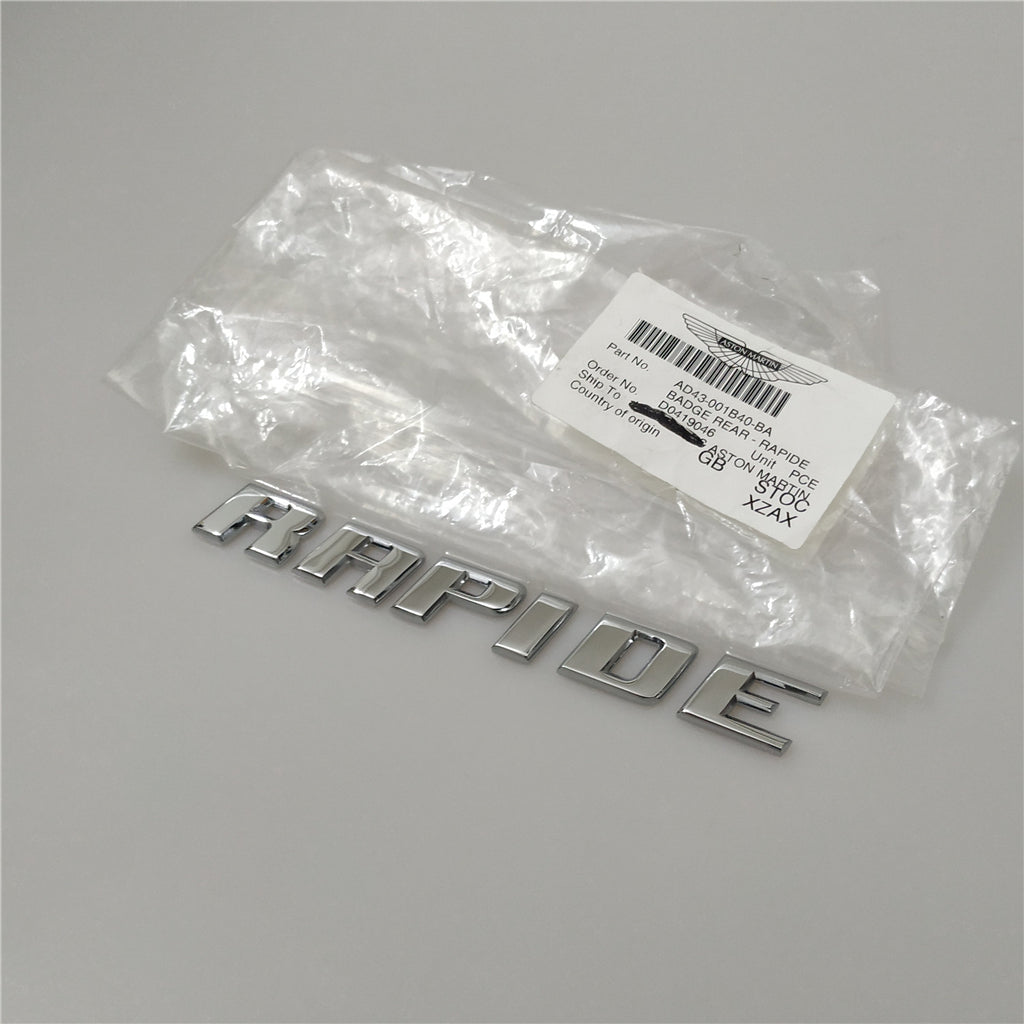 1X Genuine Aston Martin Rapide Badge Rear Rapide Emblem AD43-001B40-BA Factory