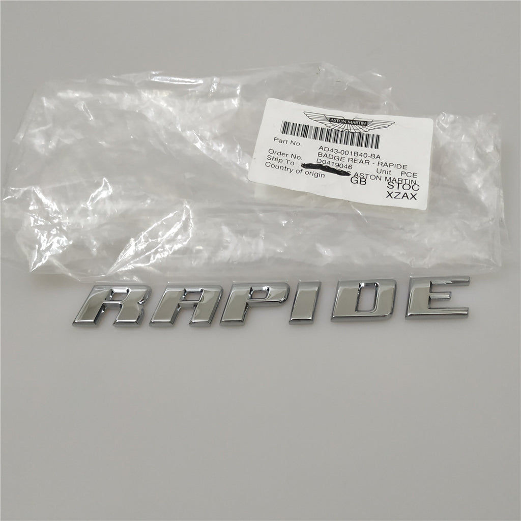 1X Genuine Aston Martin Rapide Badge Rear Rapide Emblem AD43-001B40-BA Factory