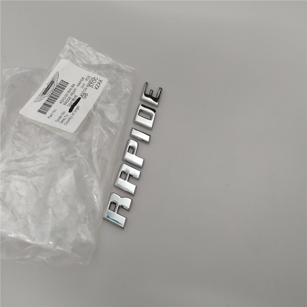 1X Genuine Aston Martin Rapide Badge Rear Rapide Emblem AD43-001B40-BA Factory