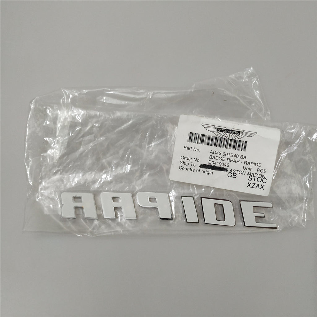 1X Genuine Aston Martin Rapide Badge Rear Rapide Emblem AD43-001B40-BA Factory