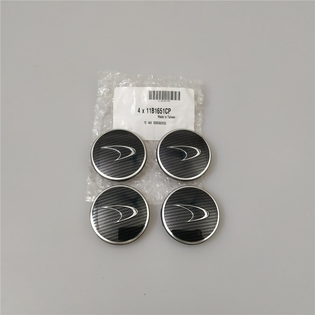 Genuine Mclaren MP4-12C 650s Black Carbon Fibre Wheel Hub Cap Kit 11B1651CP Factory