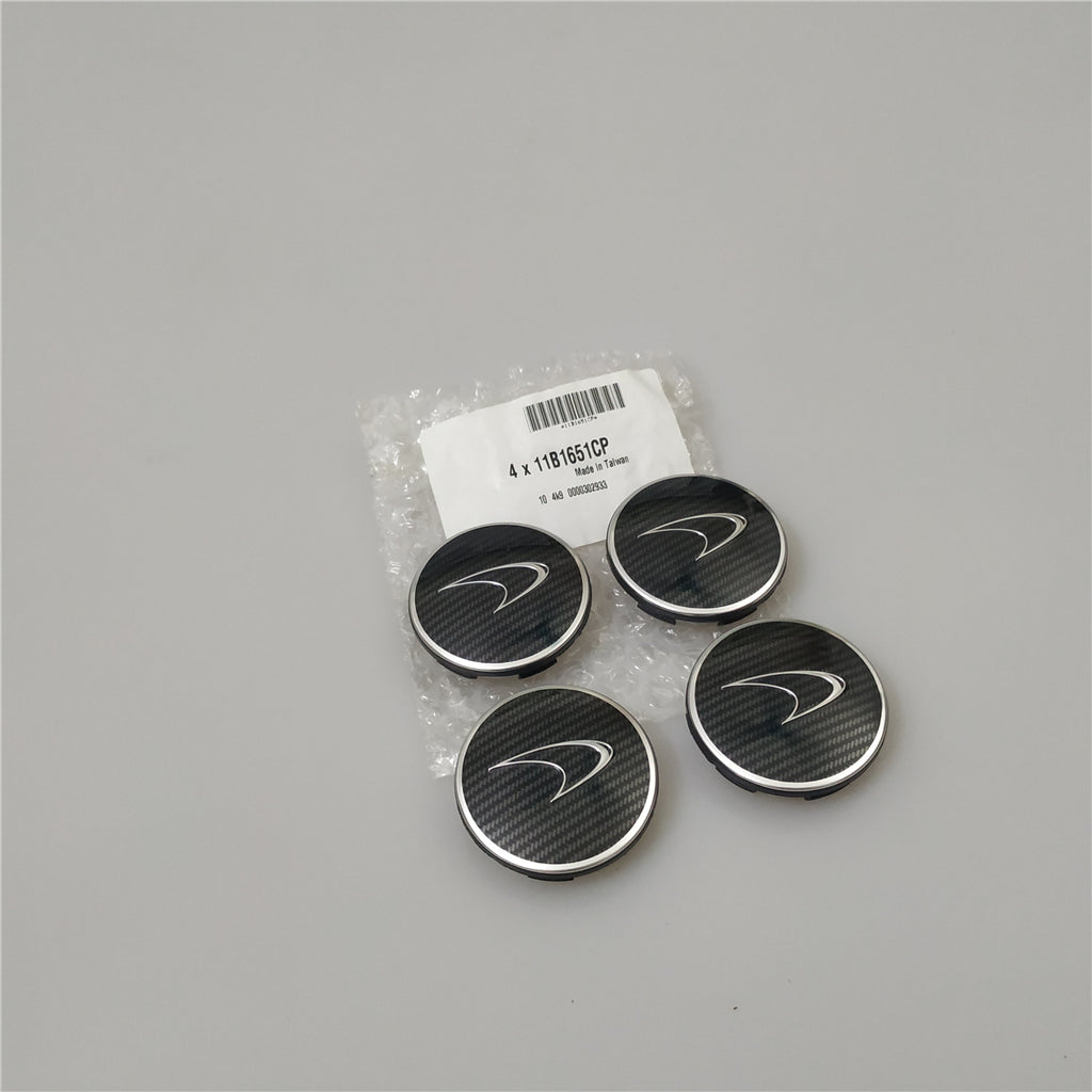Genuine Mclaren MP4-12C 650s Black Carbon Fibre Wheel Hub Cap Kit 11B1651CP Factory