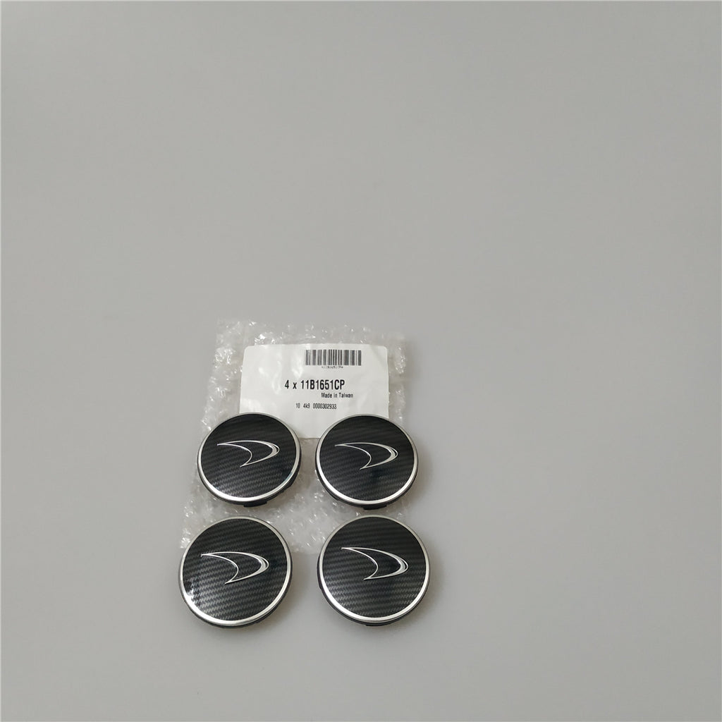 Genuine Mclaren MP4-12C 650s Black Carbon Fibre Wheel Hub Cap Kit 11B1651CP Factory