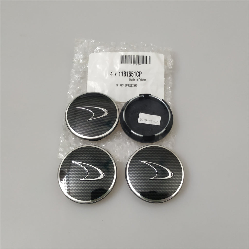 Genuine Mclaren MP4-12C 650s Black Carbon Fibre Wheel Hub Cap Kit 11B1651CP Factory