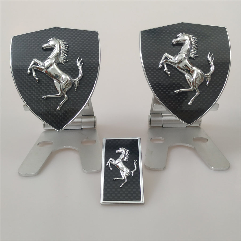 Ferrari f12 Berlinetta Carbon Fiber Fender Shield & Front Bonnect badge Kit Italiaspares