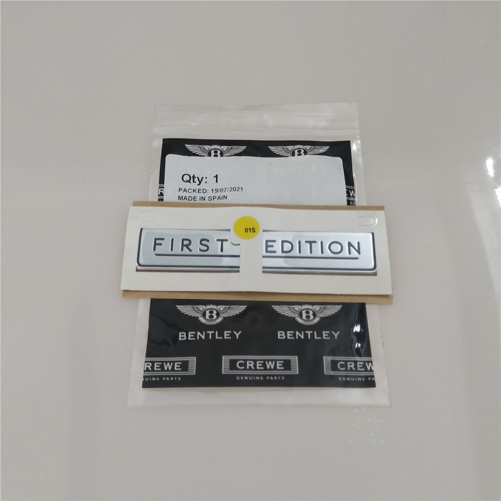 Bentley Flying Spur W12 First 1 Edition Fender badge Emblem Factory
