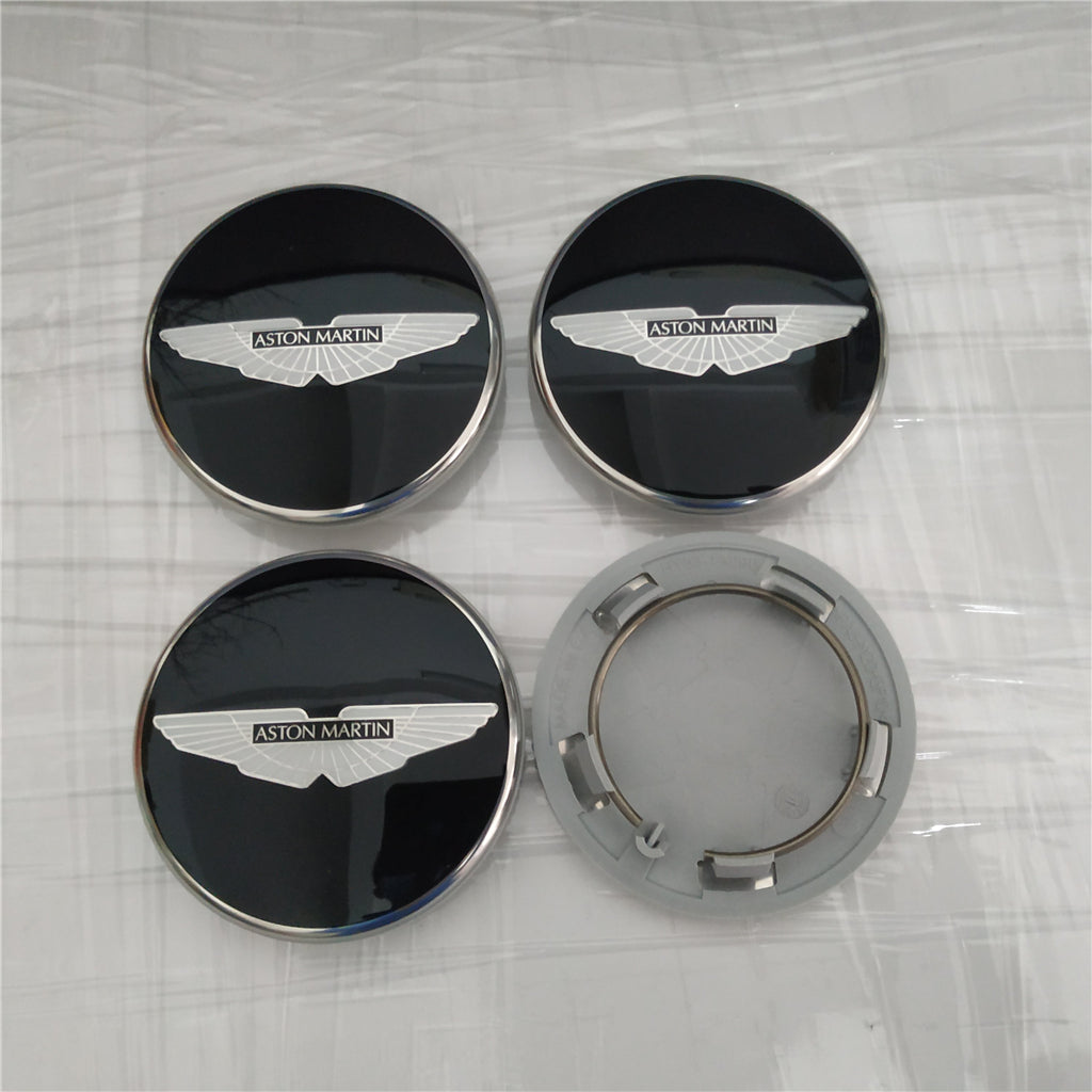 Genuine Aston Martin V8 Rapide Virage Black Wing Black Wheel Center Cap Kit Factory