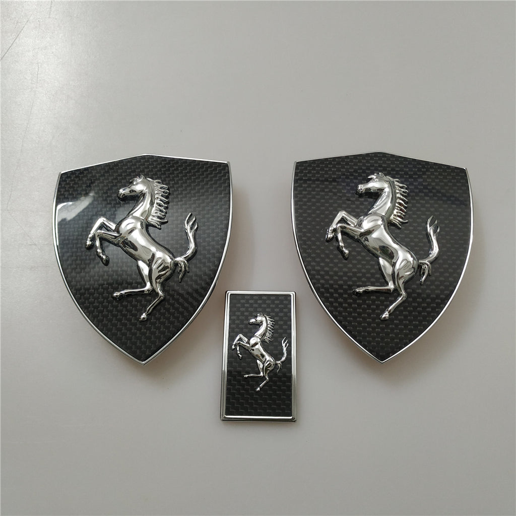 Ferrari F12 Berlinetta Carbon Fiber Shield badge &Flag&Horse &Wheel Caps Italiaspares
