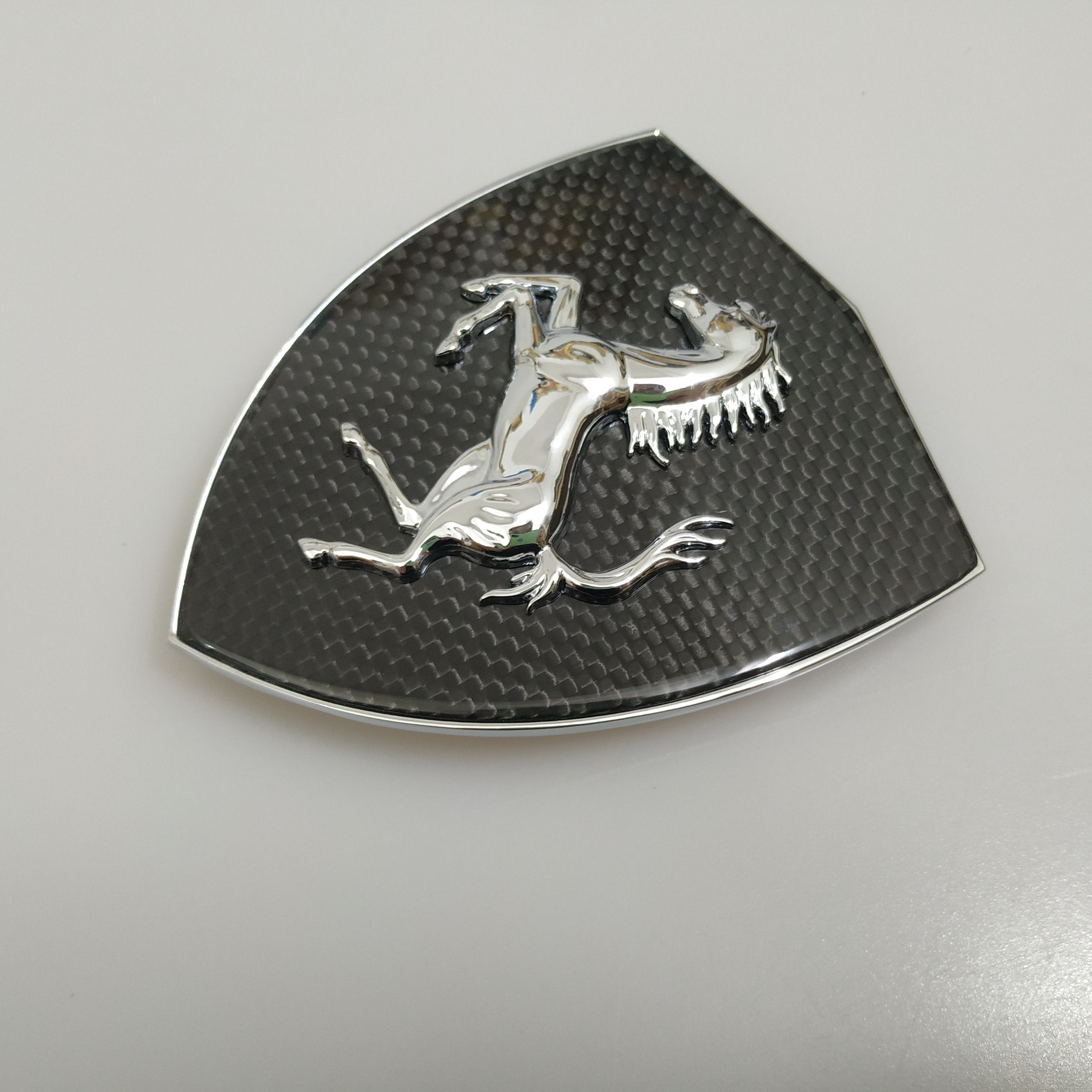 Ferrari F8 Carbon Fiber Fender Shield badge Emblem Kit Italiaspares
