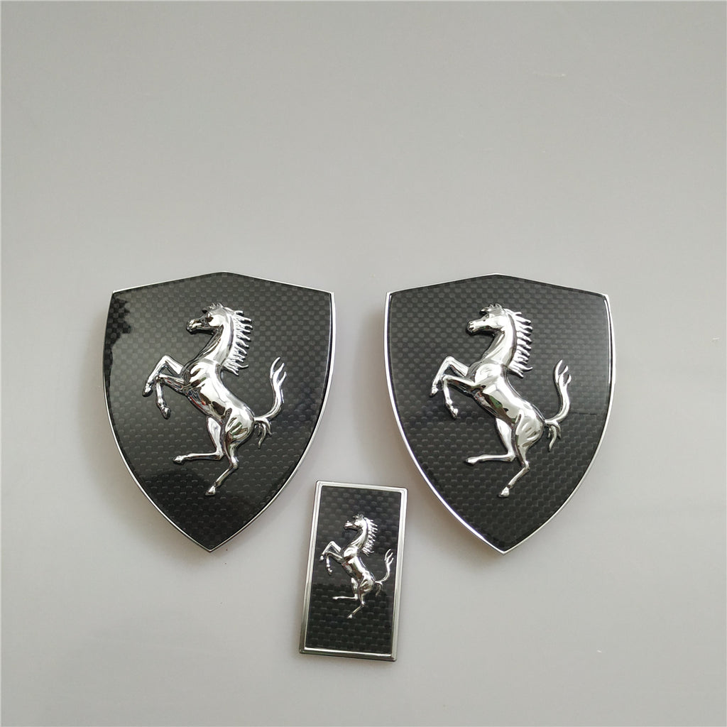 Ferrari F8 Spider&Tributo Carbon Fiber Fender Shield Badge&Wheel Caps Italiaspares