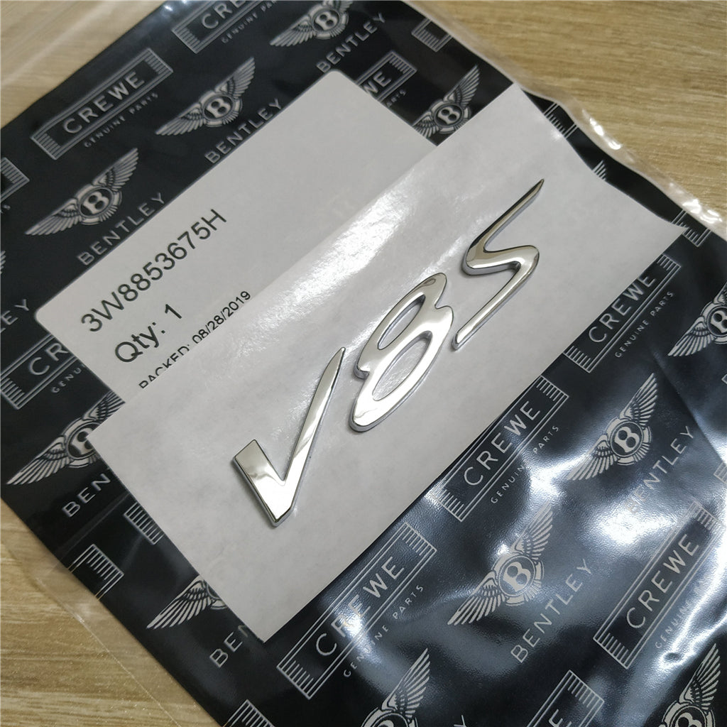 2X Bentley Flying Spur V8S Badge Emblem Silvery Color 3W8853675H Factory