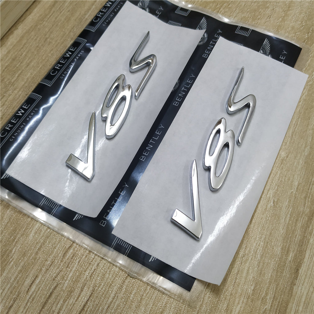 2X Bentley Flying Spur V8S Badge Emblem Silvery Color 3W8853675H Factory