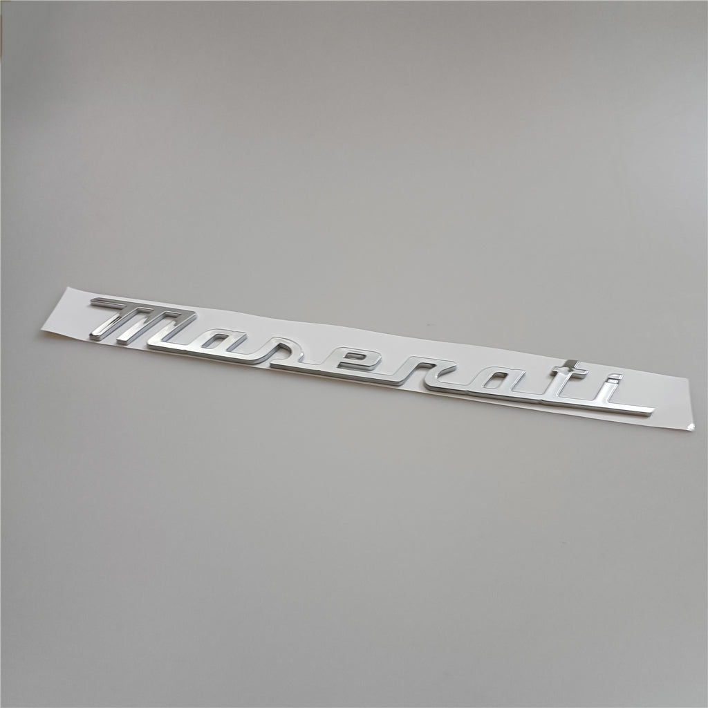 Maserati New Quattroporte Grecale Levante MC20 Rear Emblem Chrom Badge Italiaspares