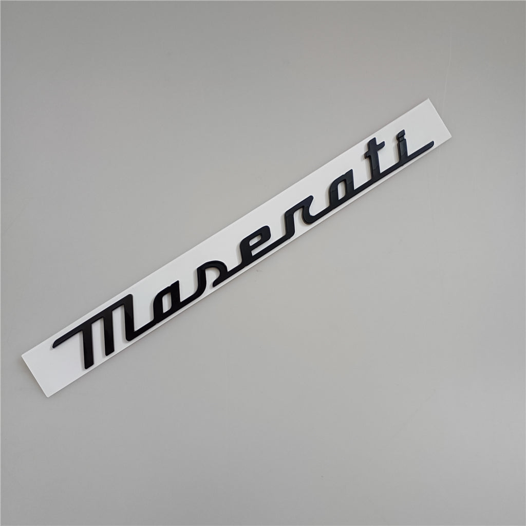 Maserati New Quattroporte Grecale Levante MC20 Rear Glassy Black Emblem Italiaspares