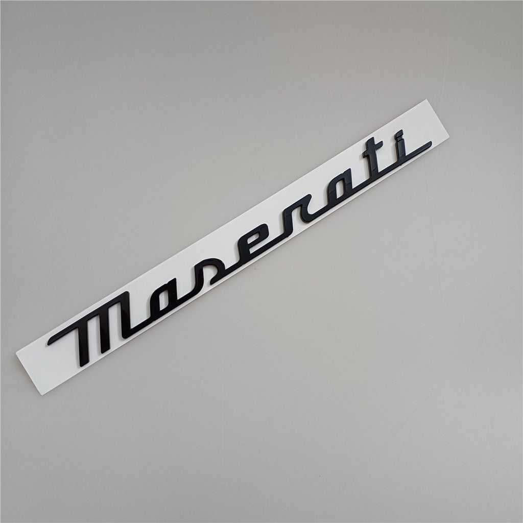 Maserati New Quattroporte Grecale Levante MC20 Rear Glassy Black Emblem Italiaspares