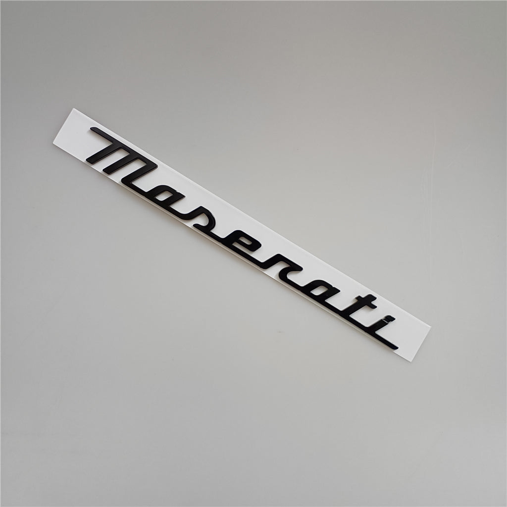 Maserati New Quattroporte Grecale Levante MC20 Rear Glassy Black Emblem Italiaspares