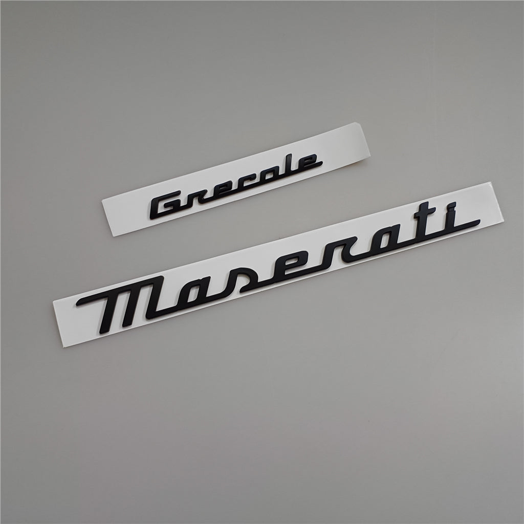 Maserati New Quattroporte Grecale Levante MC20 Rear Matte Black Emblem Kit Italiaspares