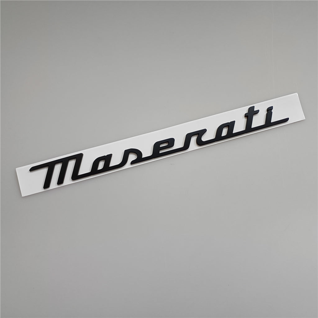 Maserati New Quattroporte Grecale Levante MC20 Rear Matte Black Emblem Italiaspares