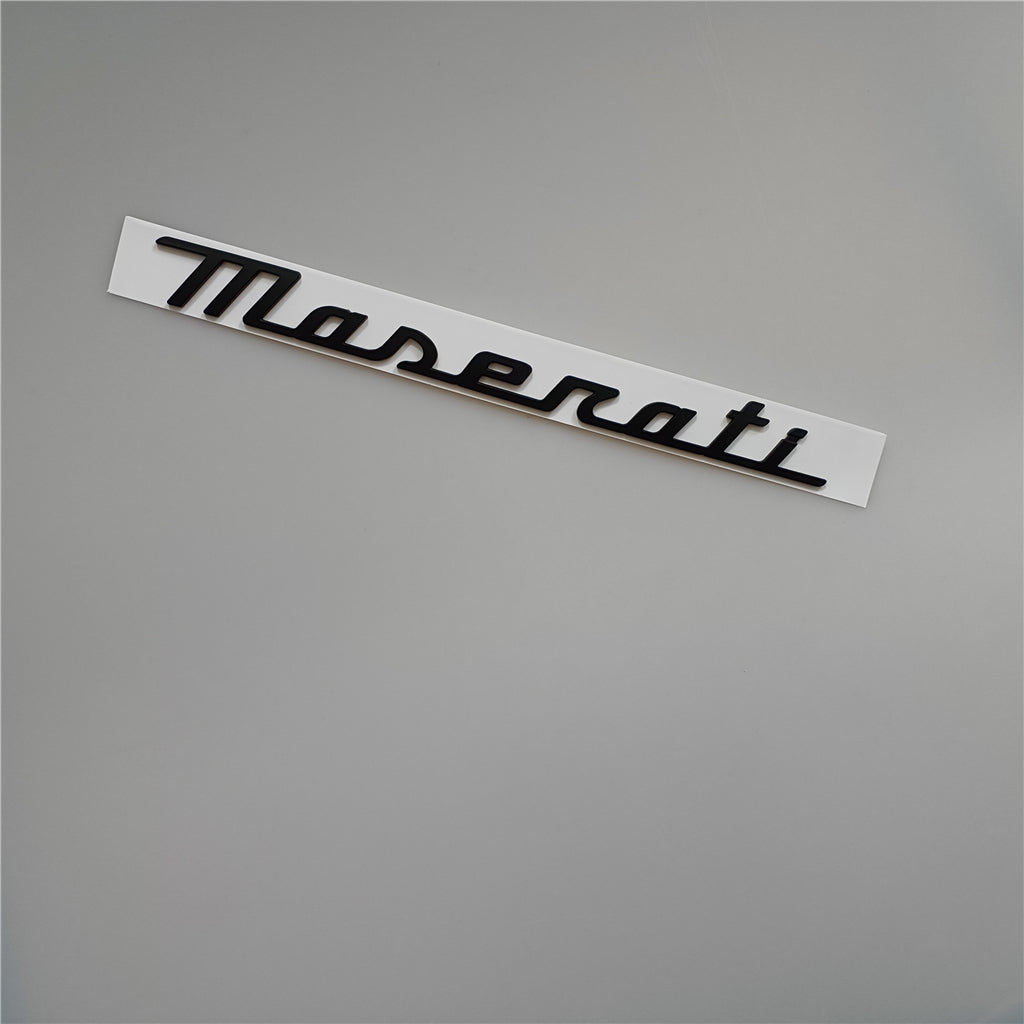 Maserati New Quattroporte Grecale Levante MC20 Rear Matte Black Emblem Italiaspares