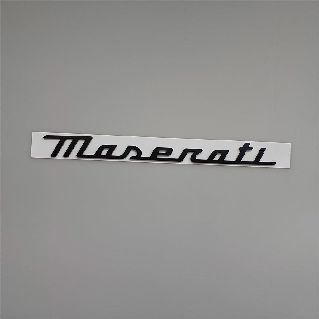 Maserati New Quattroporte Grecale Levante MC20 Rear Matte Black Emblem Italiaspares