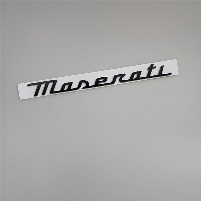 Maserati New Quattroporte Grecale Levante MC20 Rear Glassy Black Emblem Italiaspares