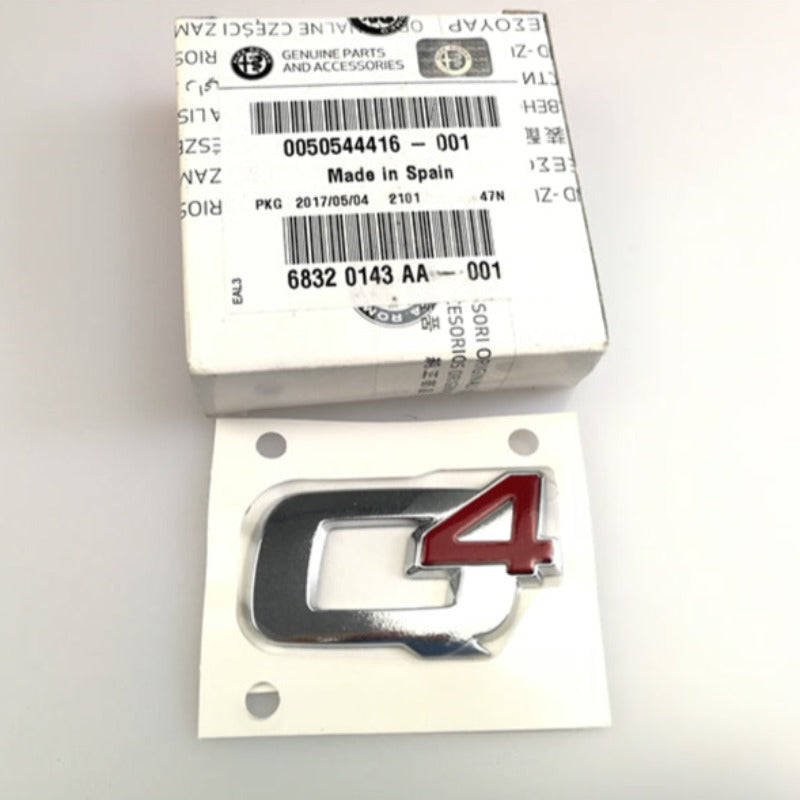 Genuine Alfa Romeo Giulia Q4 Badge Emblem 50544416 Factory