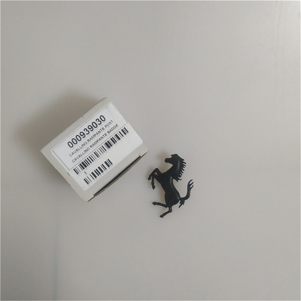 1XFerrari SF90 Rear Bumper Matte Black Horse Emblem Badge Italiaspares