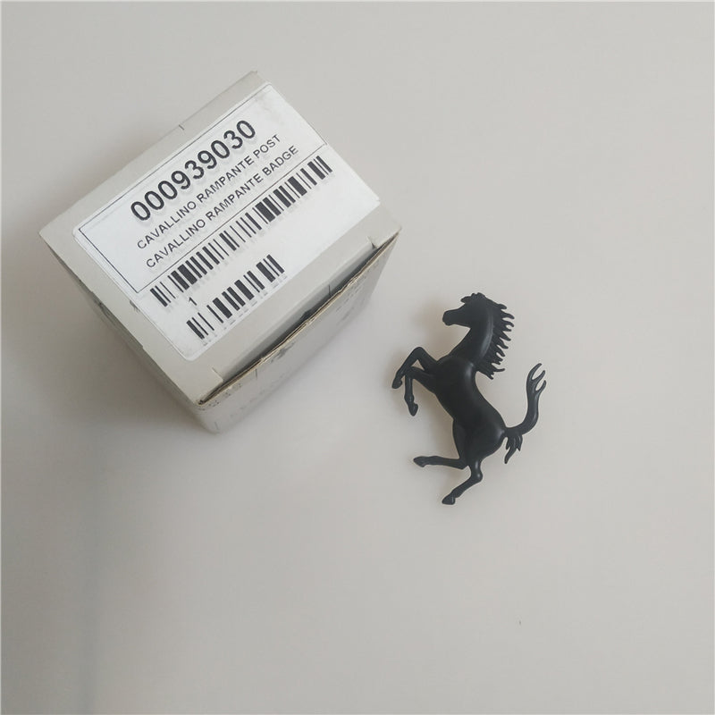 1XFerrari SF90 Rear Bumper Matte Black Horse Emblem Badge Italiaspares