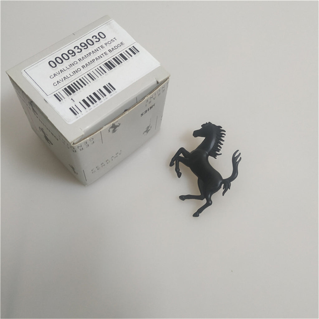 1XFerrari SF90 Rear Bumper Matte Black Horse Emblem Badge Italiaspares