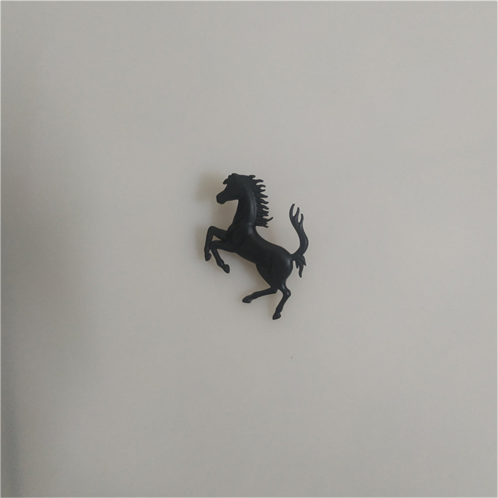 1XFerrari SF90 Rear Bumper Matte Black Horse Emblem Badge Italiaspares