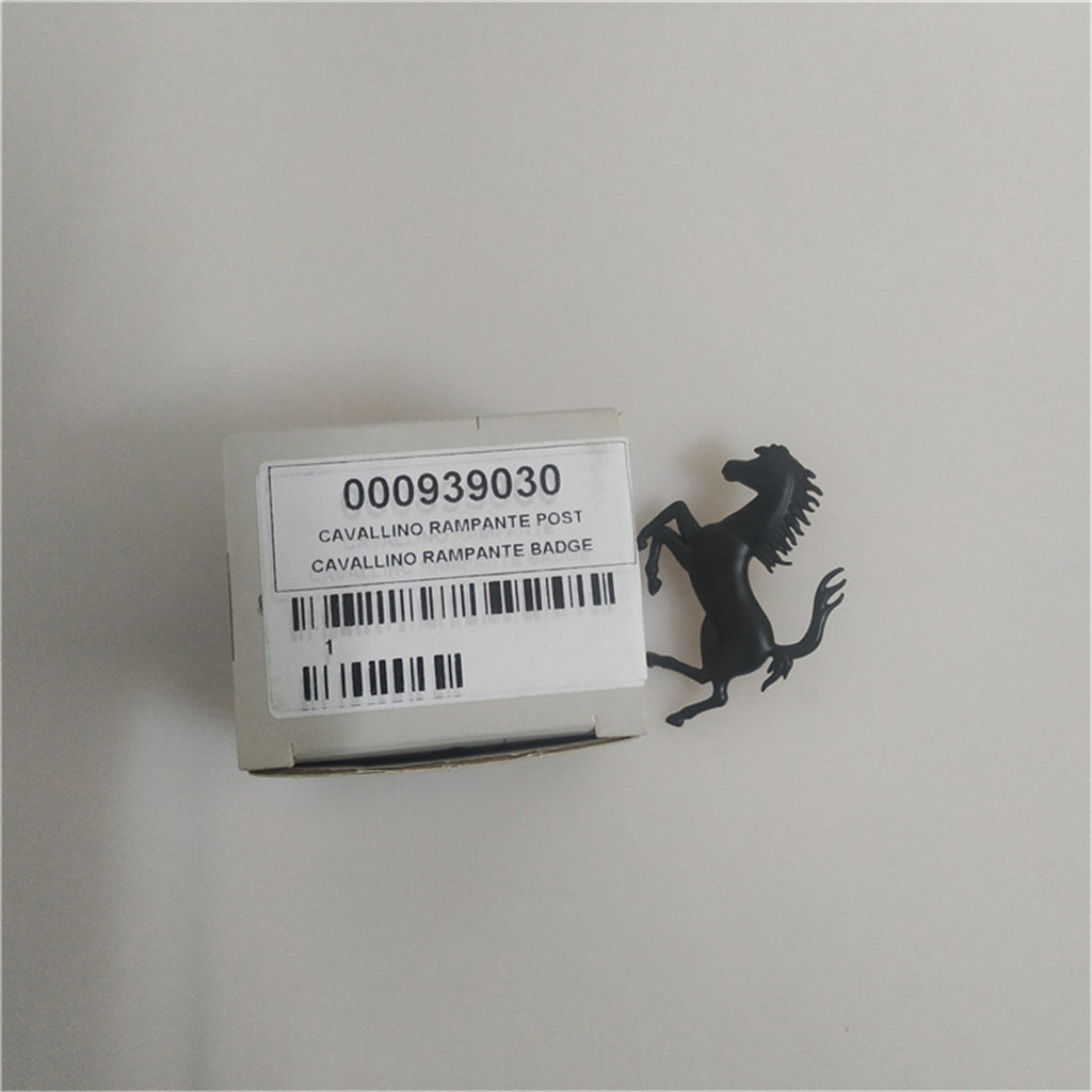 1XFerrari SF90 Rear Bumper Matte Black Horse Emblem Badge Italiaspares