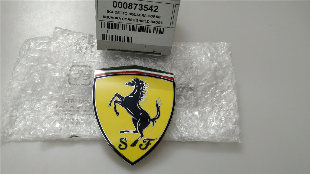 Genuine Ferrari SF90 Fender Shield Badge Emblem 873542 Factory