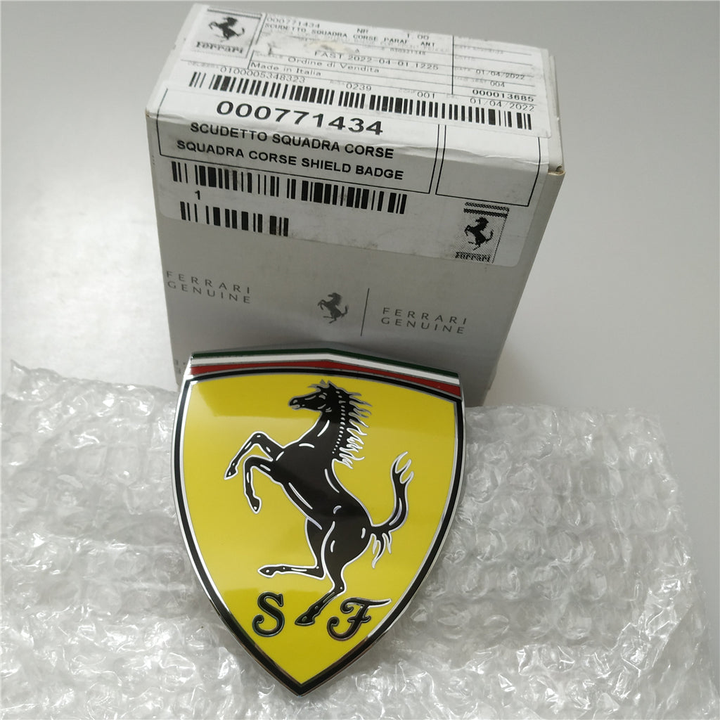 Genuine Ferrari SF90 Fender Shield Badge Emblem 873542 Factory