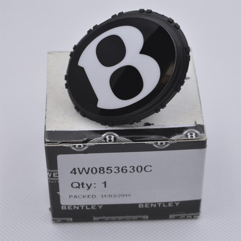 Genuine Bentley Flying Spur W12 Rear Hood Emblem Badge Black "B" 4W0853630C Factory