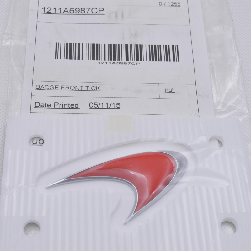 Genuine Mclaren MP4-12C Front Hood Red Emblem Badge#1211A6987CP (1PC) Factory