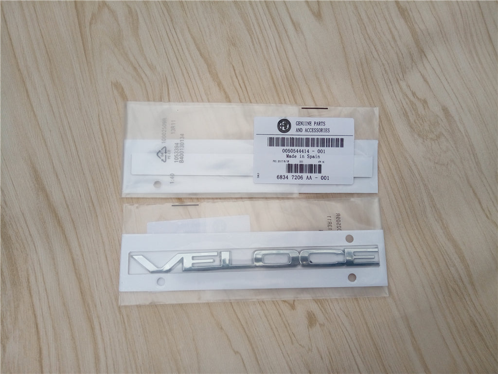 Alfa Romeo Guilia 280HP VELOCE RH/LH Chrome Badge Emblem 50544414 Italiaspares