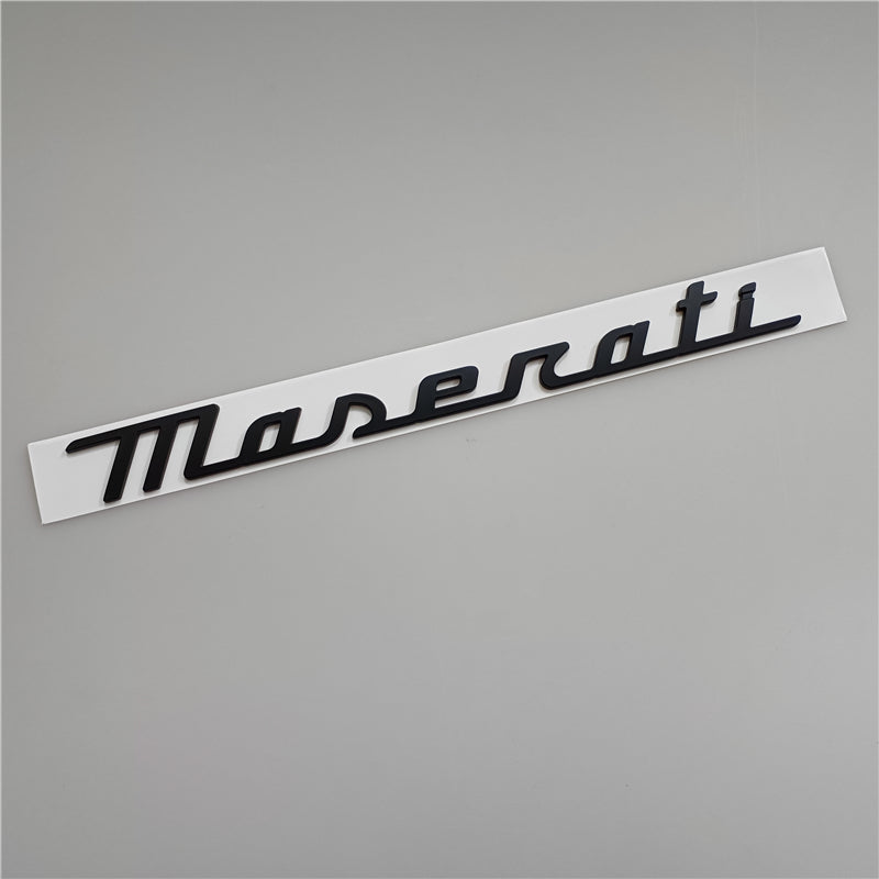 Maserati New Quattroporte Grecale Levante MC20 Rear Matte Black Emblem Italiaspares